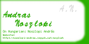 andras noszlopi business card
